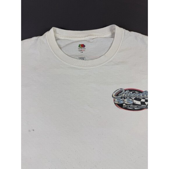 Vintage Y2K Chevrolet SS Muscle American Car GM Cars Art White Large Shirt Tee - Picture 10 of 15